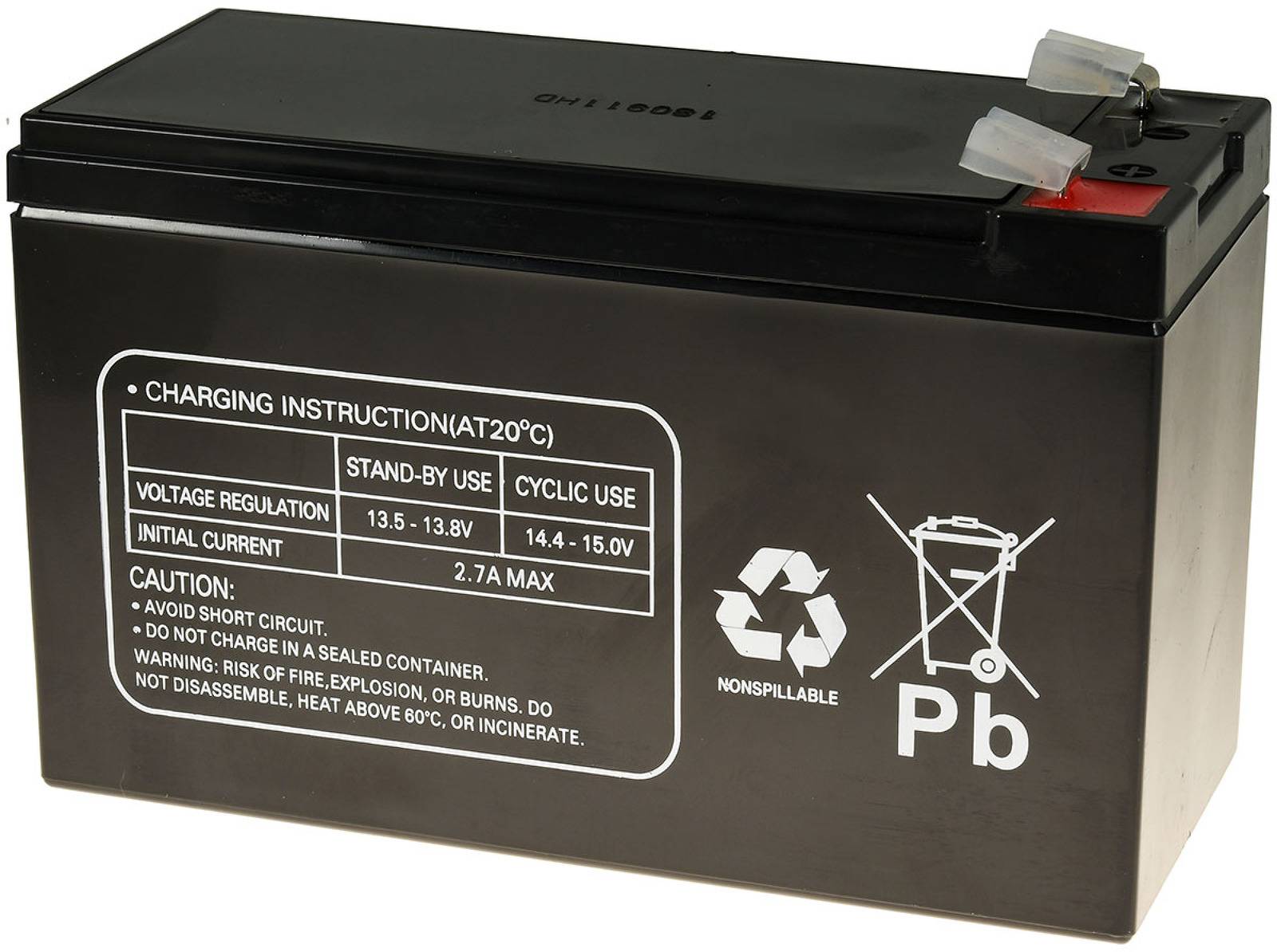 Powery Powery Bleiakku MP1236H kompatibel mit USV APC RBC 17 9Ah 12V (ersetzt auch 7,2Ah/7Ah), 12, Lead-Acid