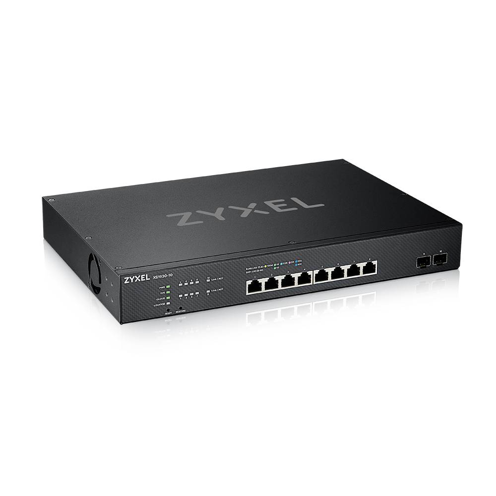 ZyXEL XS1930-10 - Switch - Smart - 8 x 100/1000/2.5G/5G/10GBase-T + 2 x 10 Gigabit SFP+