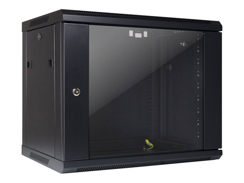 Inter-Tech SMA-6409 - Gehäuse - geeignet für Wandmontage - Schwarz, RAL 9005 - 9U - 48.3 cm (19"")