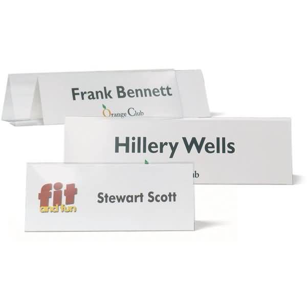 Tischnamensschild 210x63mm PET inkl. Etiketten VE=10 Stück