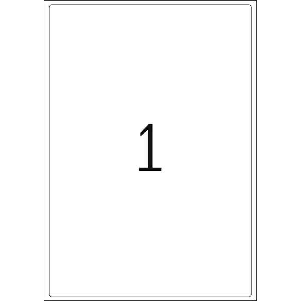 Universal-Etiketten Papier weiß selbstklebend 199,6x289,1mm 100 Blatt=100 Etiketten