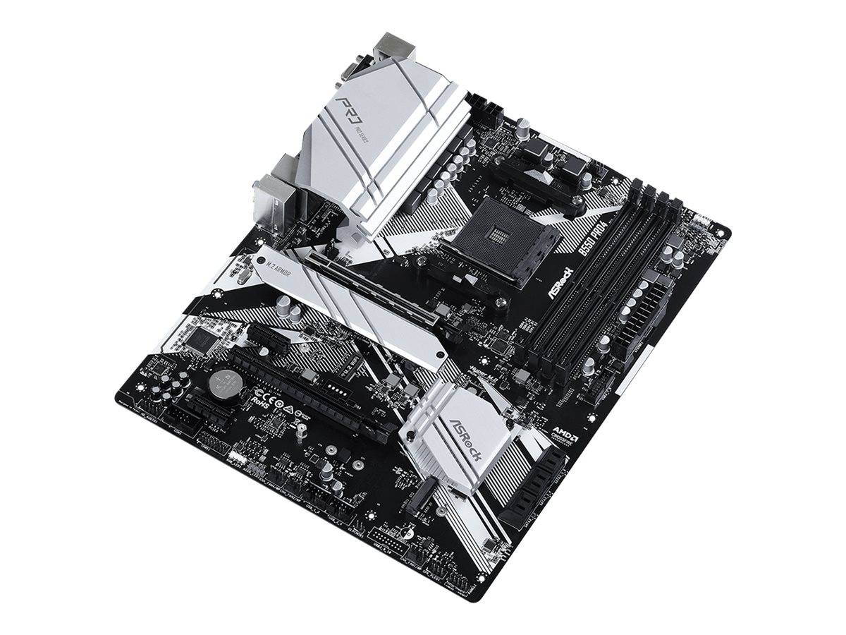 ASRock B550 Pro4 - Motherboard - ATX - Socket AM4 - AMD B550 Chipsatz - USB-C Gen2, USB 3.2 Gen 1, USB 3.2 Gen 2 - Gigabit LAN - Onboard-Grafik