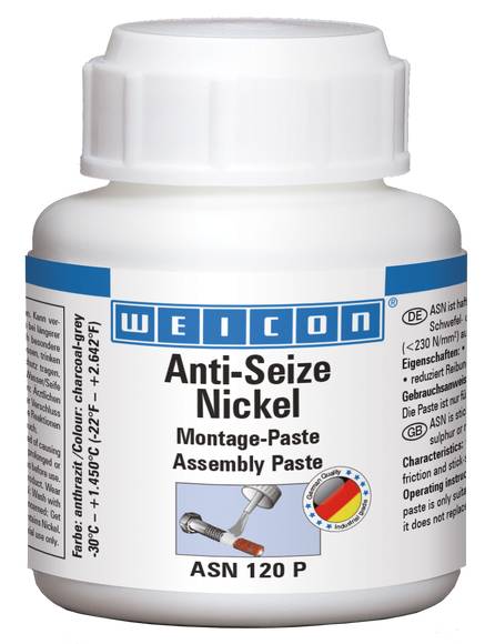 WEICON Anti-Seize Nickel Montagepaste | Schmier- und Trennmittelpaste hochtemperaturbeständig | 120 g | anthrazit