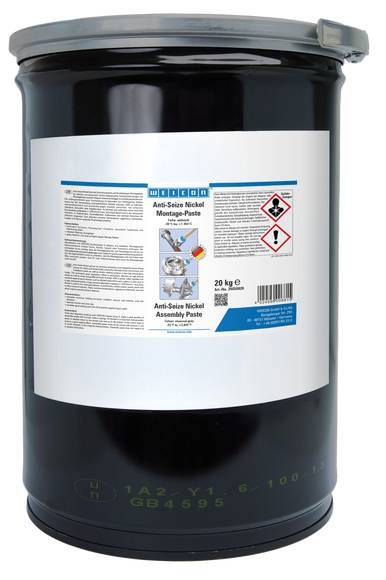 WEICON Anti-Seize Nickel Montagepaste | Schmier- und Trennmittelpaste hochtemperaturbeständig | 20 kg | anthrazit