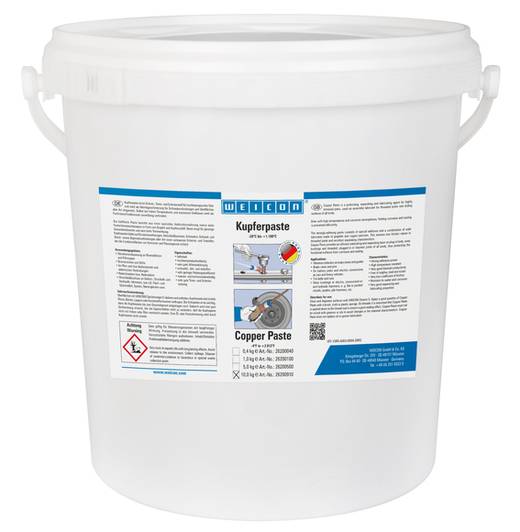 WEICON Kupferpaste | Schmier- und Trennmittelpaste auf Kupferbasis | 10 kg | kupfer