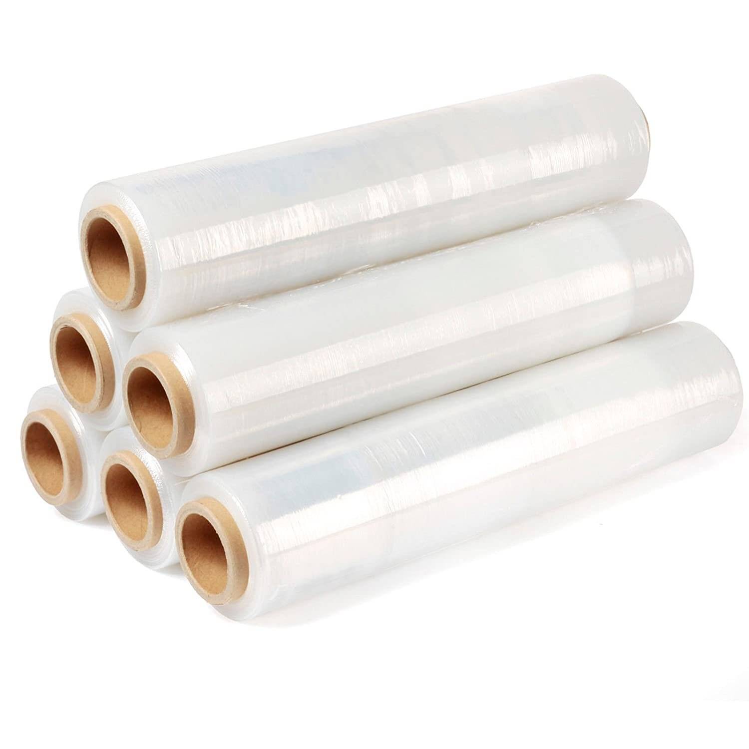 1x Rolle Stretchfolie Wickelfolie Transparent 300m x 20my x 500mm Folienrolle Verpackungsfolie Palettenfolie