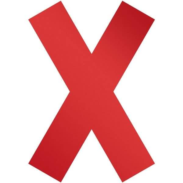 Hinweisaufkleber 'Kreuz' ablösbar VE=5 Stück