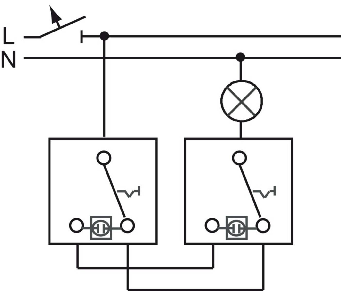 Busch-Jaeger Wippschalter-Einsatz 2400/6 US