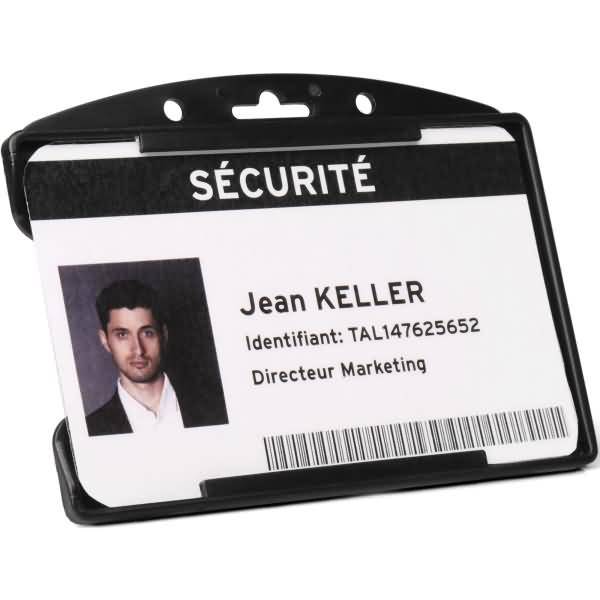 Sicherheitsausweishalter 65x95mm Kunststoff schwarz VE=10 Stück