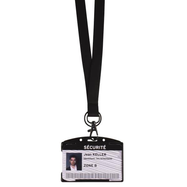 Sicherheitsausweishalter 65x95mm Kunststoff schwarz VE=10 Stück