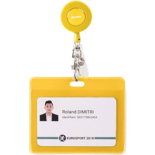 Namensschild 70x100mm PVC gelb VE=30 Stück