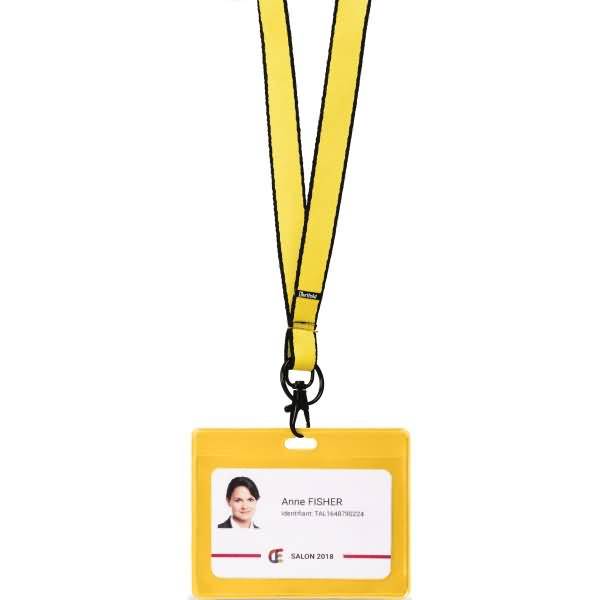 Namensschild 70x100mm PVC gelb VE=30 Stück