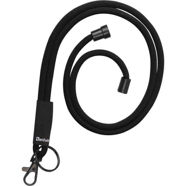 Kompfort-Umhängeband rund 5mm mit Karabiner/Schlüsselring schwarz VE=10 Stück