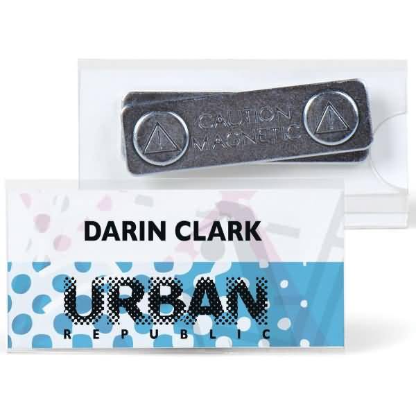 Namensschild 75x40mm Magnet transparent VE=25 Stück