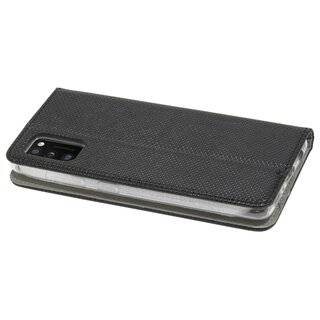 Buch Tasche "Smart" kompatibel mit SAMSUNG GALAXY A41 ( A415F ) Handy Hülle Etui Brieftasche Schutzhülle mit Standfunktion, Kartenfach Schwarz