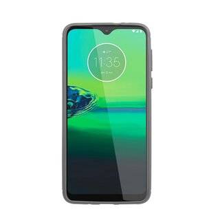 Silikon Hülle Carbon kompatibel mit MOTOROLA MOTO G8 PLAY TPU Case Soft Handyhülle Cover Schutzhülle Schwarz