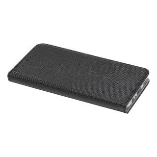 Buch Tasche "Smart" kompatibel mit HUAWEI P40 LITE E Handy Hülle Etui Brieftasche Schutzhülle mit Standfunktion, Kartenfach Schwarz