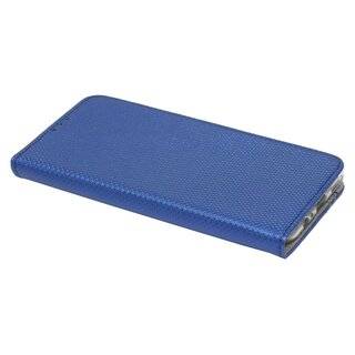 Buch Tasche "Smart" kompatibel mit HUAWEI P40 LITE E Handy Hülle Etui Brieftasche Schutzhülle mit Standfunktion, Kartenfach Blau