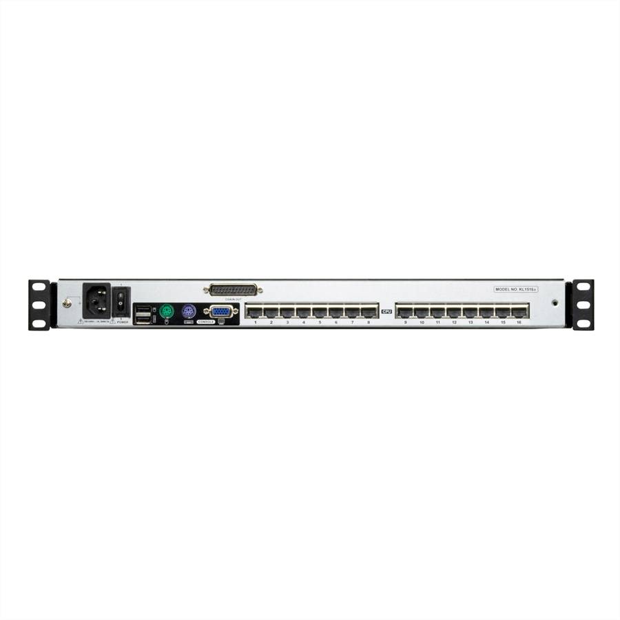ATEN KL1516AM KVM-Switch, 43cm TFT, VGA, PS/2-USB über Kat 5, 16 Port, D