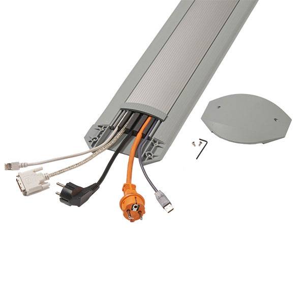 Kabelbrücke 150 cm EasyLoader Alu, hellgrau/Alu, inkl. 2 Endkappen