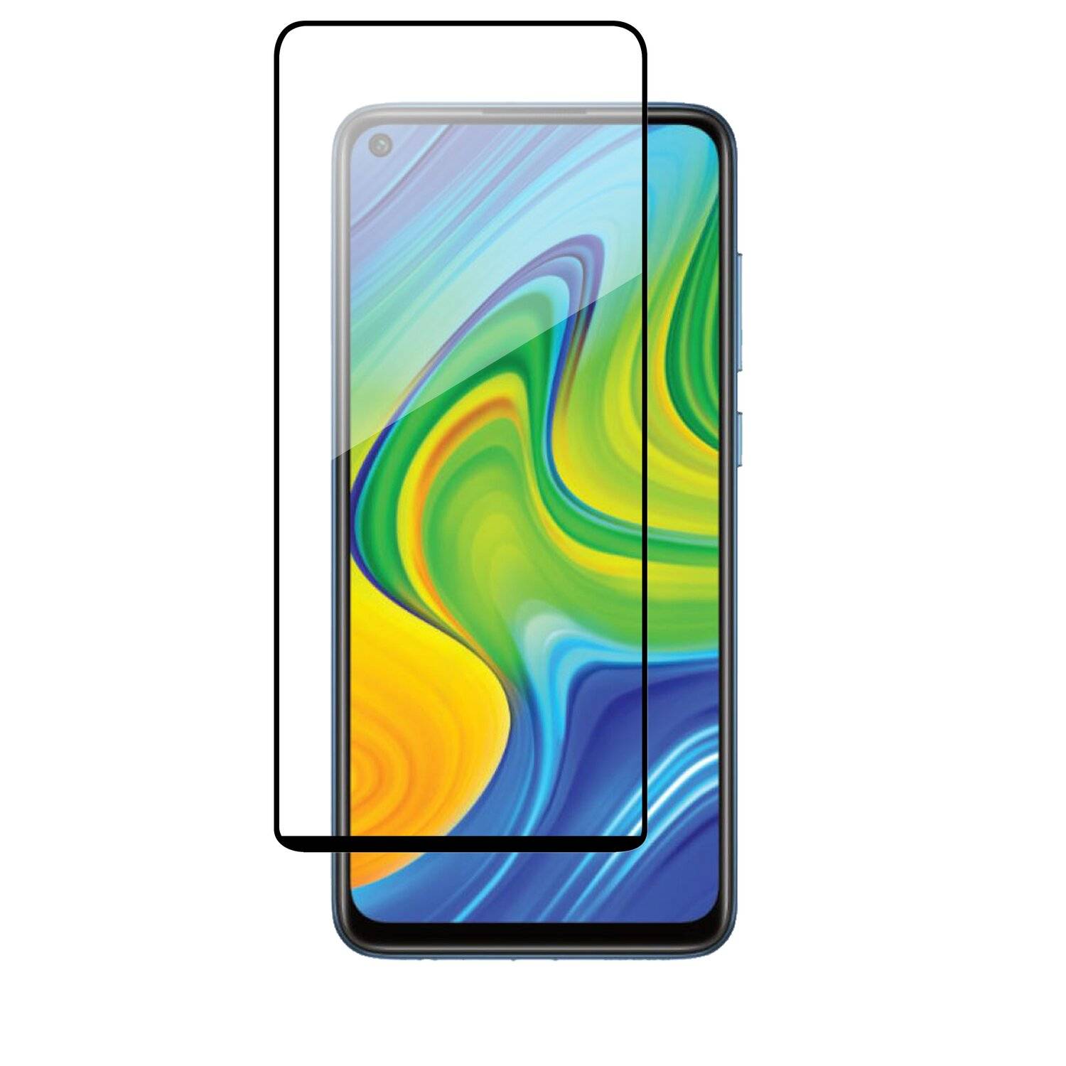5D Schutz Glas kompatibel mit XIAOMI REDMI NOTE 9 PRO Curved Schutz Folie Vollständig Klebend und Abdeckung