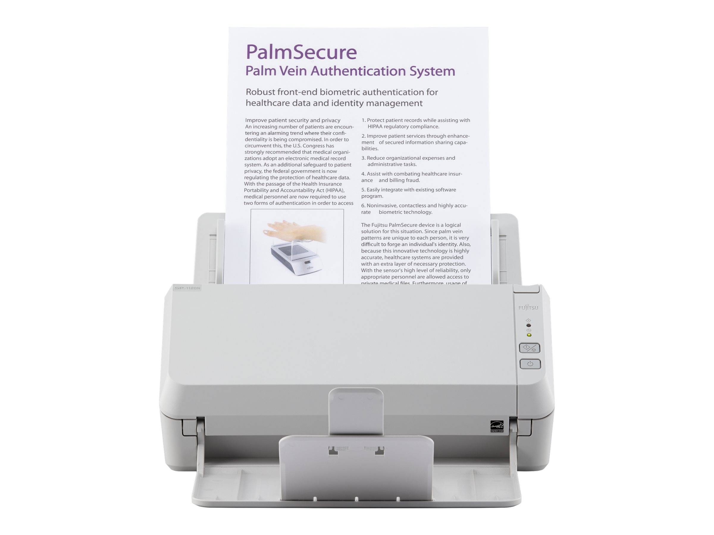 Fujitsu SP-1120N - Dokumentenscanner - Dual CIS - Duplex - 216 x 355.6 mm - 600 dpi x 600 dpi - bis zu 20 Seiten/Min. (einfarbig)