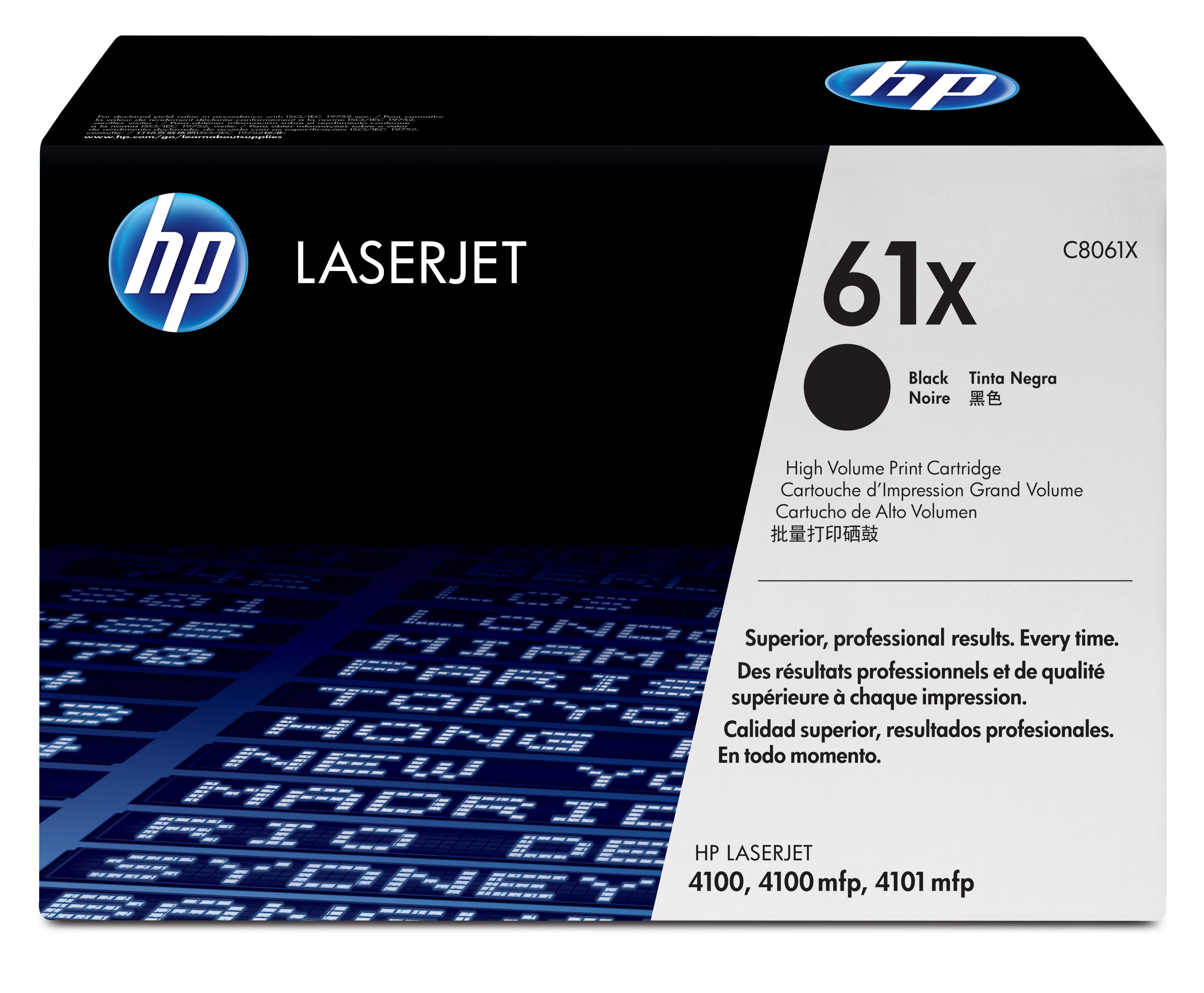HP 61X - Hohe Ergiebigkeit - Schwarz - Original - LaserJet - Tonerpatrone (C8061X)