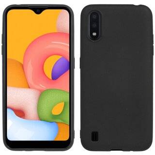 Silikon Hülle Bumper Basic kompatibel mit SAMSUNG GALAXY A01 A015F Case TPU Soft Handyhülle Cover Schutzhülle Schwarz