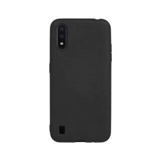 Silikon Hülle Bumper Basic kompatibel mit SAMSUNG GALAXY A01 A015F Case TPU Soft Handyhülle Cover Schutzhülle Schwarz