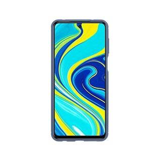 Silikon Hülle Bumper Carbon kompatibel mit XIAOMI REDMI NOTE 9 PRO MAX Case TPU Soft Handyhülle Cover Schutzhülle Blau