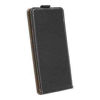 Flip Case kompatibel mit Samsung Galaxy A21 (A215F) Handy Tasche vertikal aufklappbar Schutzhülle Klapp Hülle Schwarz