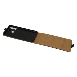 Flip Case kompatibel mit Samsung Galaxy A21 (A215F) Handy Tasche vertikal aufklappbar Schutzhülle Klapp Hülle Schwarz