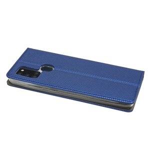 Buch Tasche "Smart" kompatibel mit SAMSUNG GALAXY A21S ( A217F ) Handy Hülle Etui Brieftasche Schutzhülle mit Standfunktion, Kartenfach Blau
