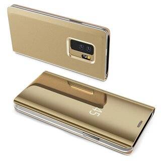 Smart View Spiegel Mirror Smart Cover Schale Etui kompatibel mit HUAWEI P40 PRO Schutzhülle Tasche Case Schutz Clear Gold