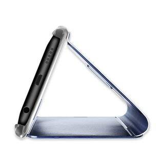 Smart View Spiegel Mirror Smart Cover Schale Etui kompatibel mit XIAOMI MI NOTE 10 LITE Schutzhülle Tasche Case Schutz Clear Rosa