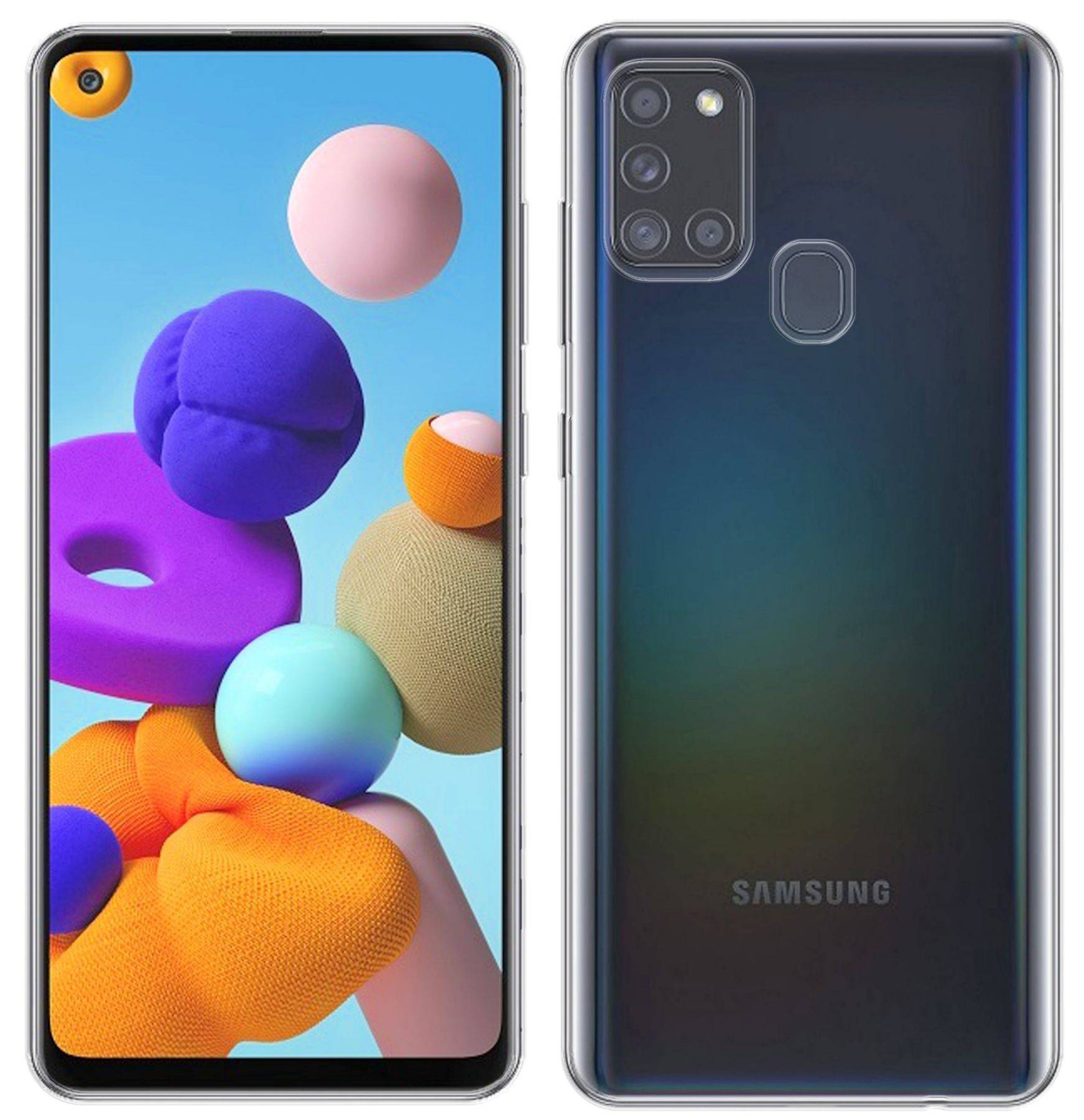 cofi1453® Silikon Hülle Basic kompatibel mit Samsung Galaxy A21s (A217F) Case TPU Soft Handy Cover Schutz Transparent