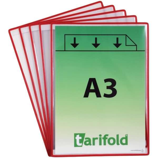 Sichttafel selbsthaftend A3 rot VE=5 Stück