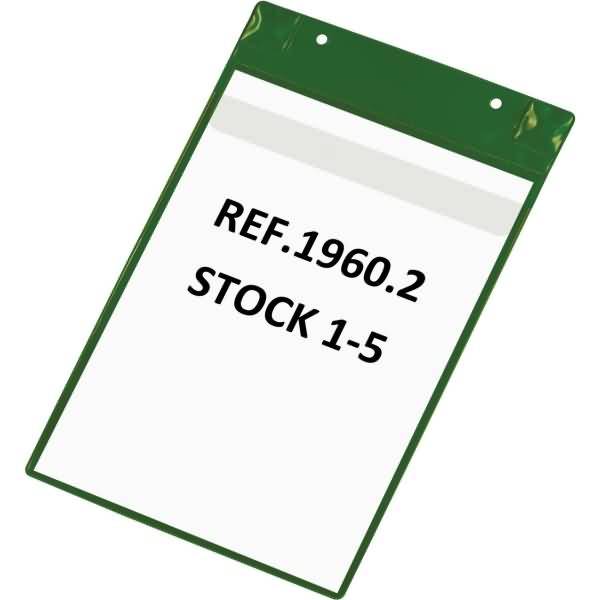 Kennzeichnungstasche mit Schutzklappe A4XL magnetisch VE=5 Stück grün