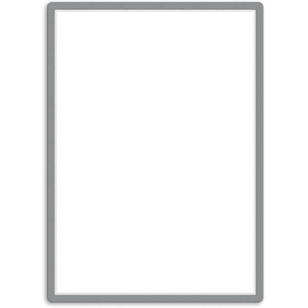 Info-Rahmen Magneto A1 Rücken selbstklebend Magnetverschluss silber