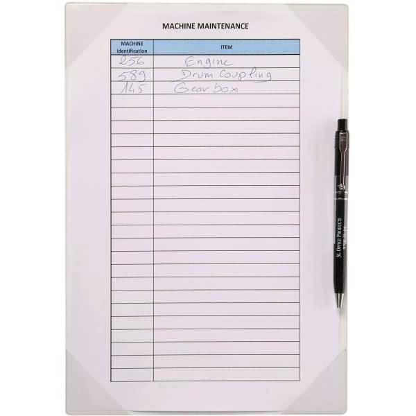 Notizblatthalter A4 selbsthaftend/ablösbar mit Stiftelasche VE=2 Stück weiß