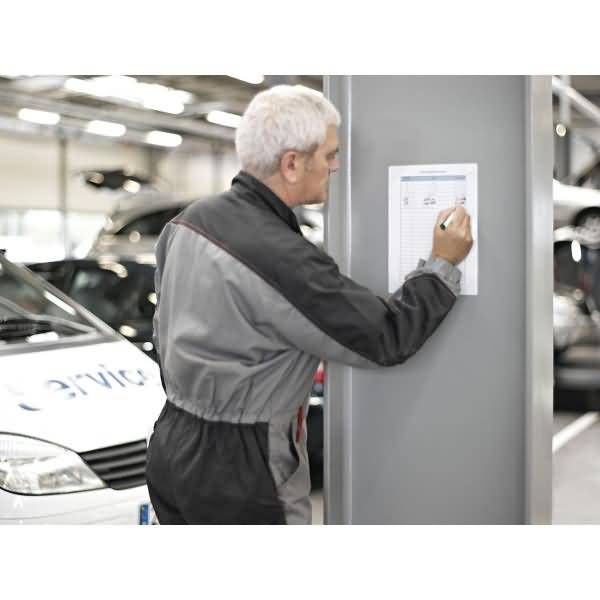 Notizblatthalter A4 selbsthaftend/ablösbar mit Stiftelasche VE=2 Stück weiß