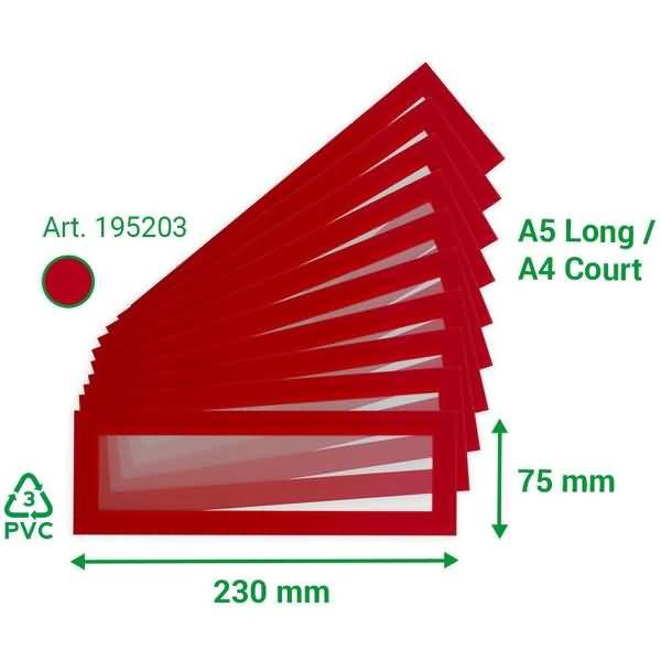 Info-Rahmen Magneto Solo Pro Überschrift 75x230mm VE=10 Stück rot