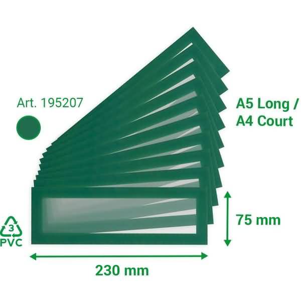 Info-Rahmen Magneto Solo Pro Überschrift 75x230mm VE=10 Stück grün