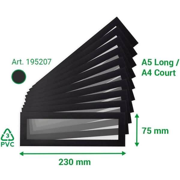 Info-Rahmen Magneto Solo Pro Überschrift 75x230mm VE=10 Stück schwarz