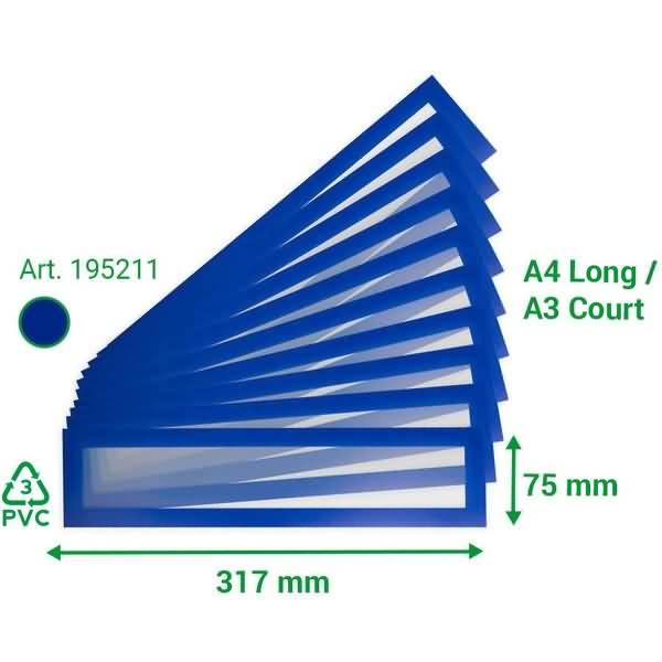 Info-Rahmen Magneto Solo Pro Überschrift 75x317mm VE=10 Stück blau