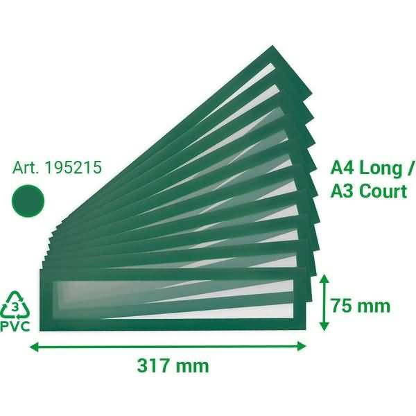 Info-Rahmen Magneto Solo Pro Überschrift 75x317mm VE=10 Stück grün