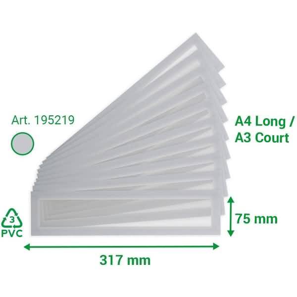 Info-Rahmen Magneto Solo Pro Überschrift 75x317mm VE=10 Stück grau