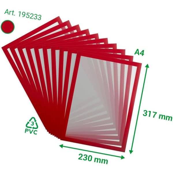 Info-Rahmen Magneto Solo Pro 230x317mm VE=10 Stück rot