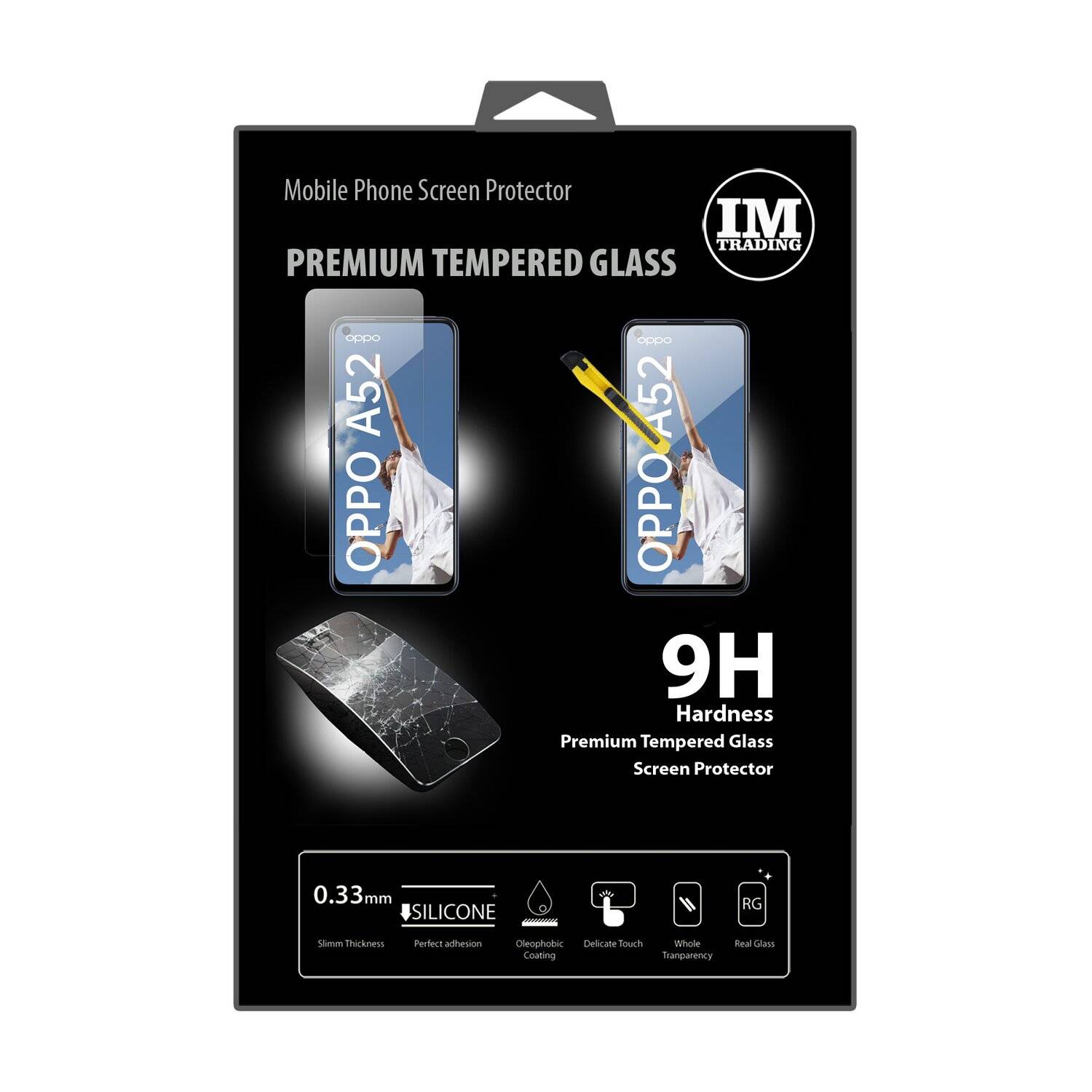 cofi1453® Schutzglas 9H kompatibel mit Oppo A52 Displayschutzfolie Schutzfolie Passgenau Glas