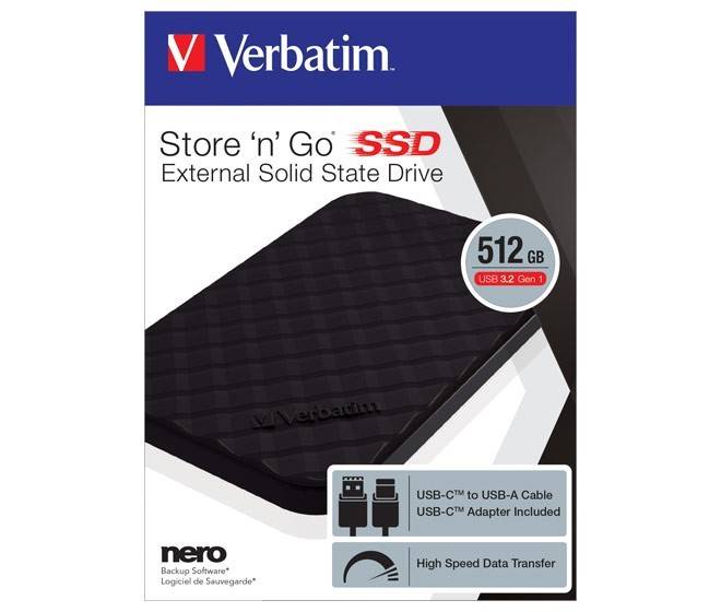 Verbatim SSD 512GB USB 3.2 Typ A-C 53250